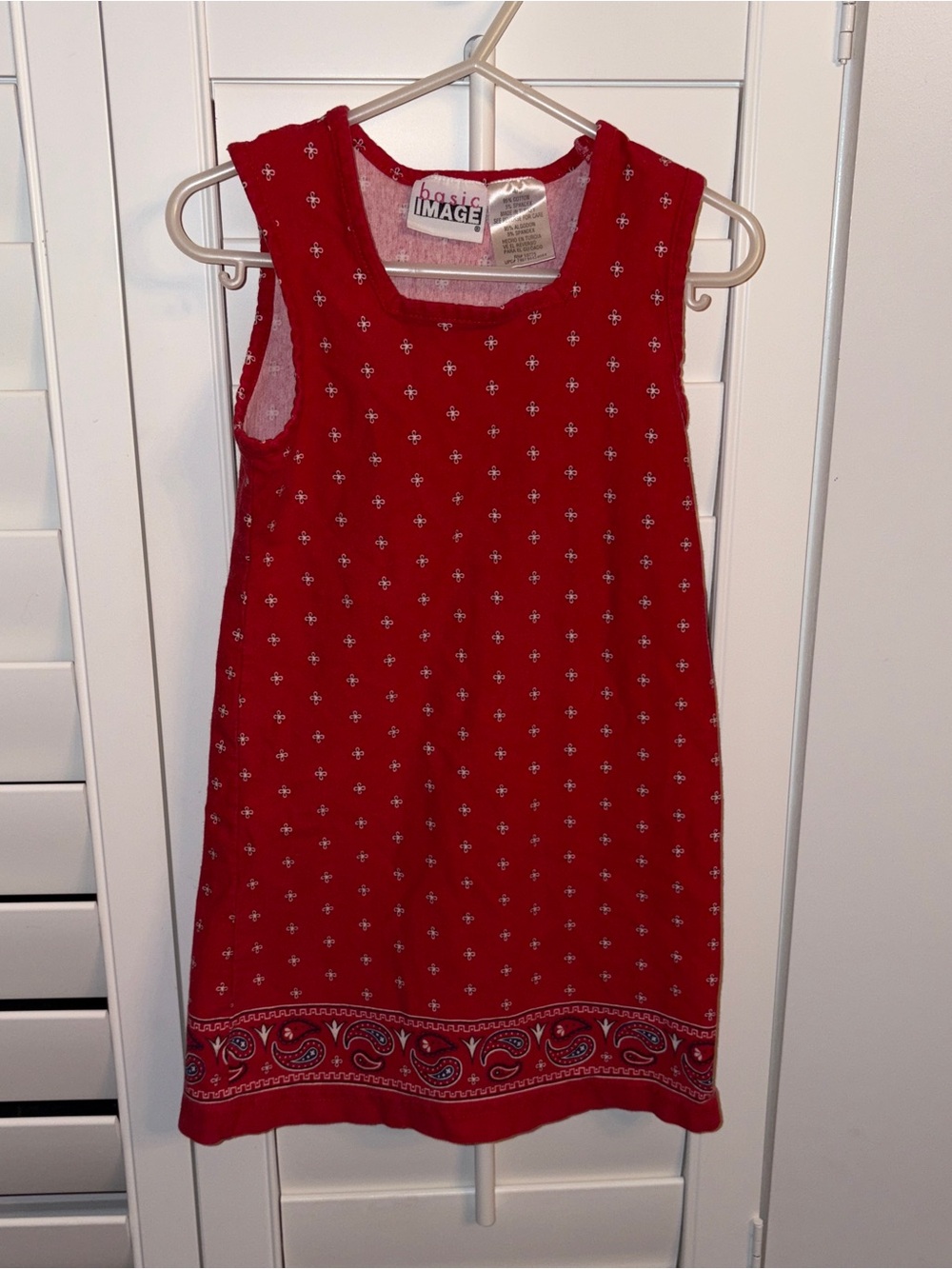 Girl’s Youth Red Bandana Dress Size: 4/5